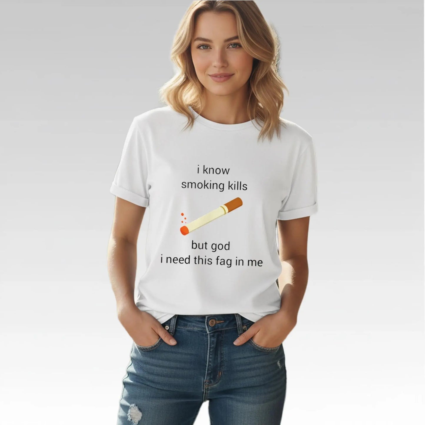 I Know Smoking Kills But God I Need This Fag In Me Shirt Bigfirefashion