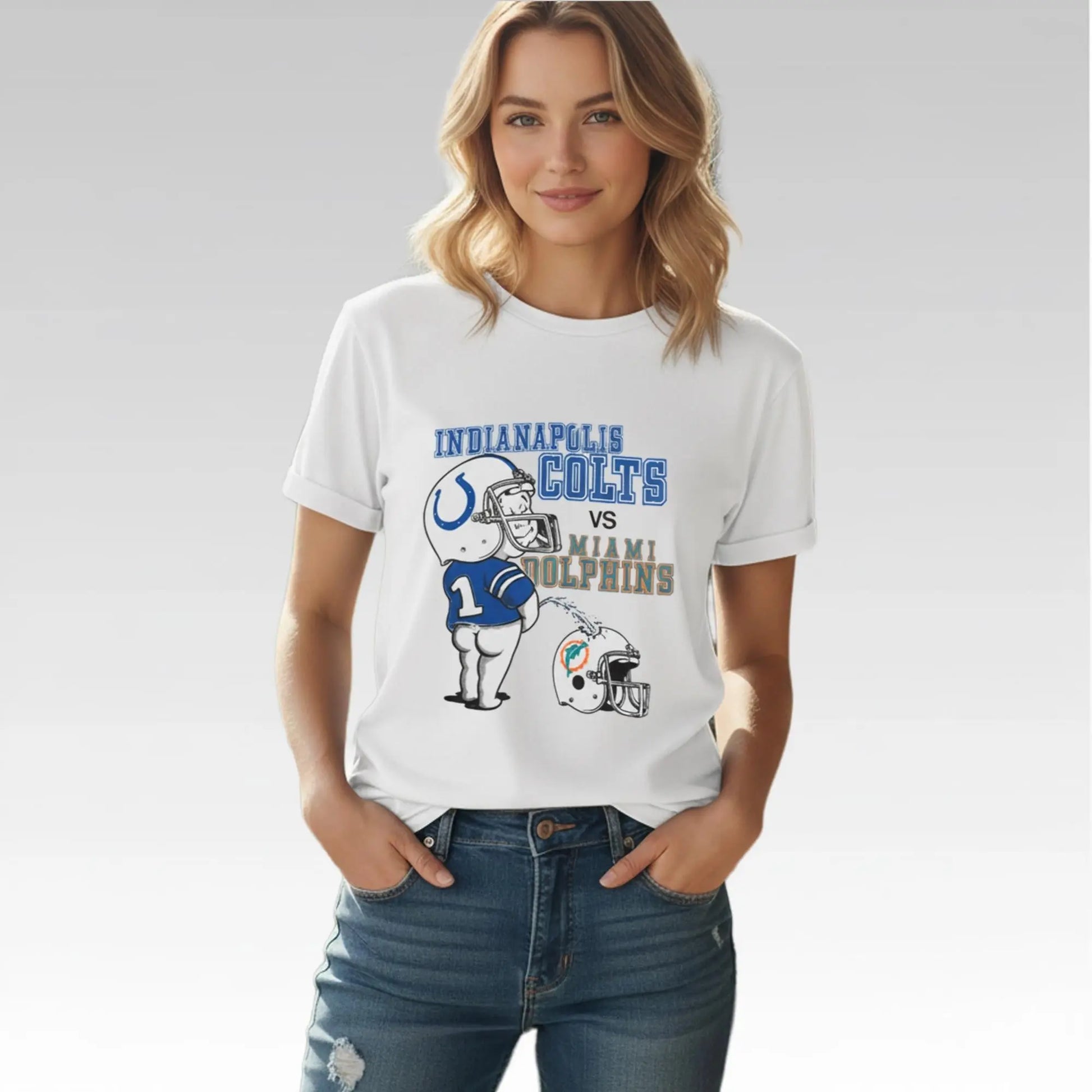 Indianapolis Colts Vs Miami Dolphins Pee Shirt Bigfirefashion