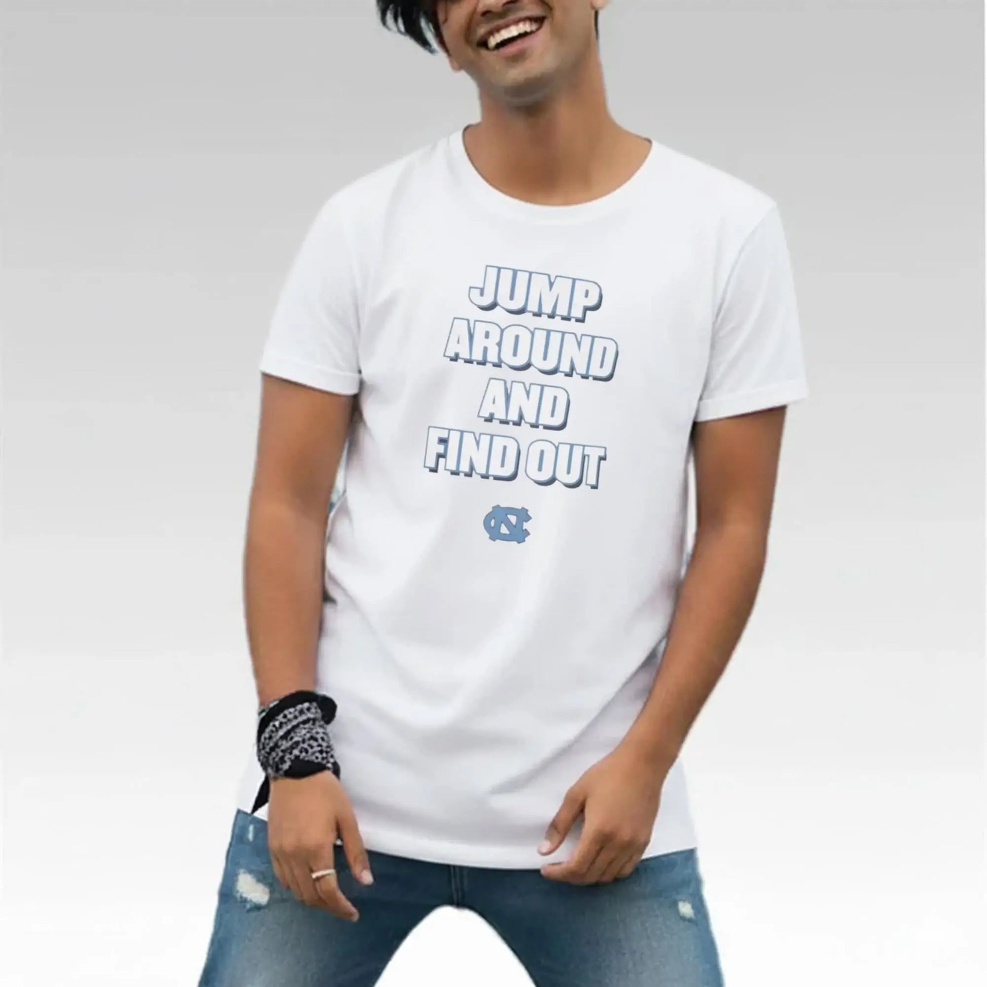 North Carolina Tar Heels Jump Around And Find Out Shirt Bigfire Fashion