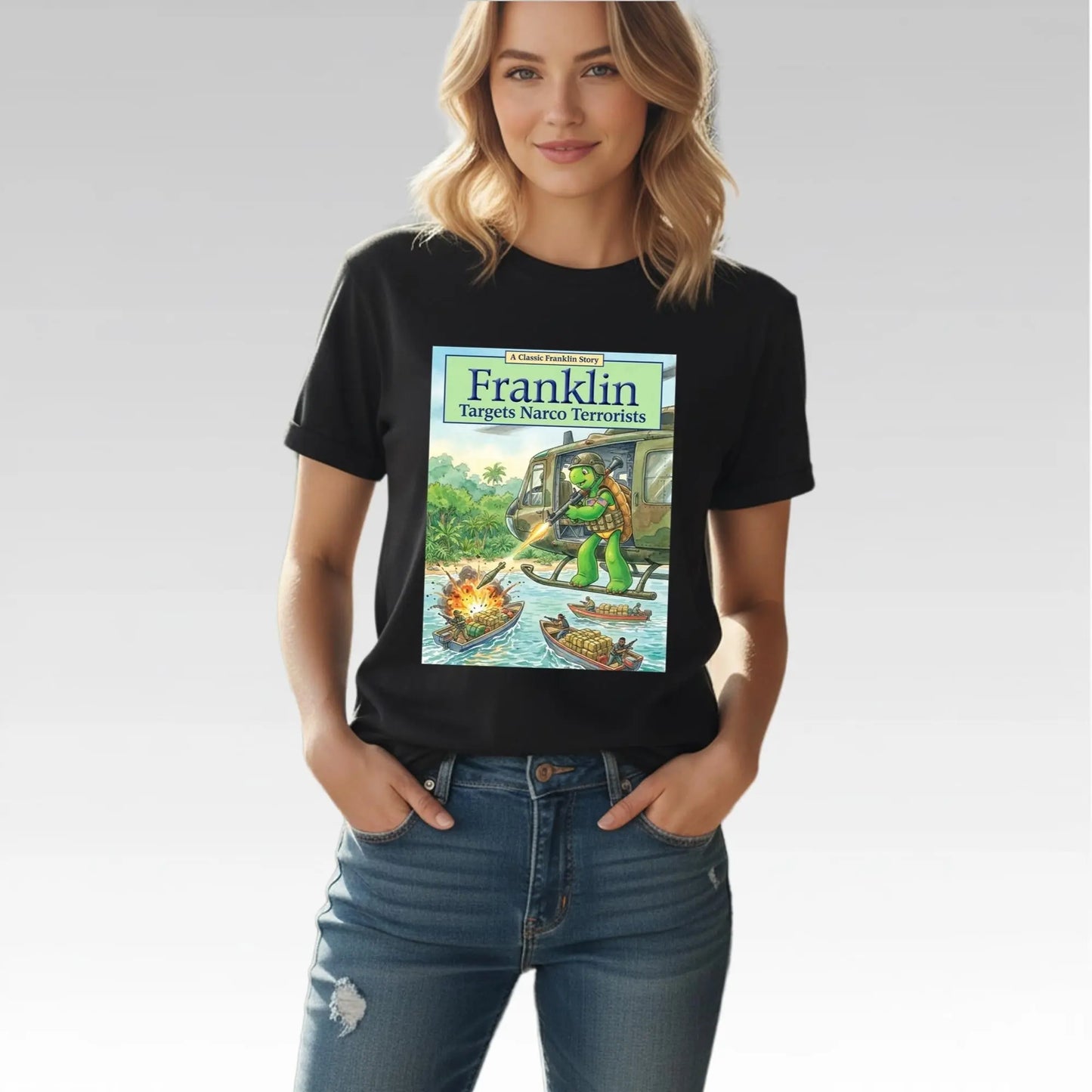 Pete Hegseth Turtle Franklin Target Narco Terrorists Shirt Bigfirefashion