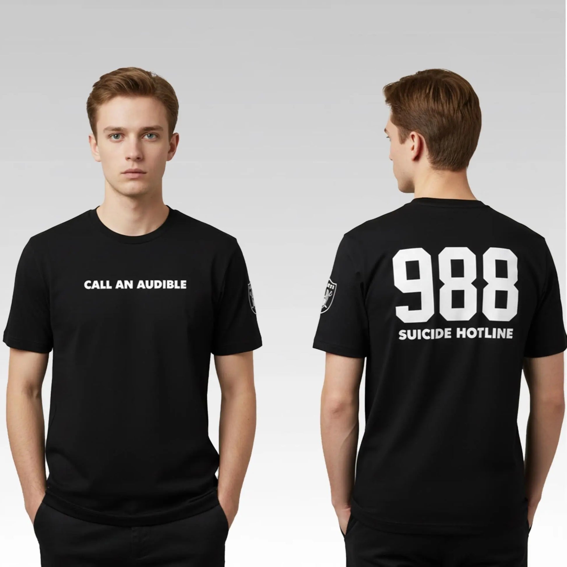 Raiders Maxx Crosby Call All Audible 988 Suicide Hotline Shirt - Bigfirefashion